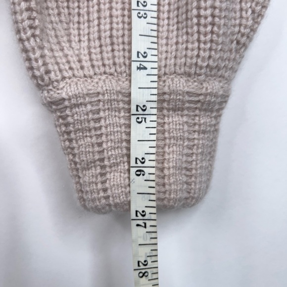 Athleta Wool Cashmere Cream Knit Sweater Crew Neck Neutral Cozy Cropped Small - Picture 10 of 11